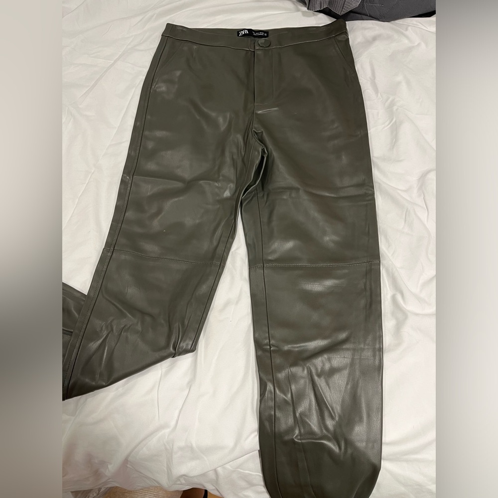 Zara Grey leather pants